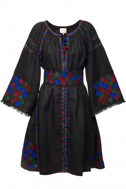 Inka Short Dress in Black