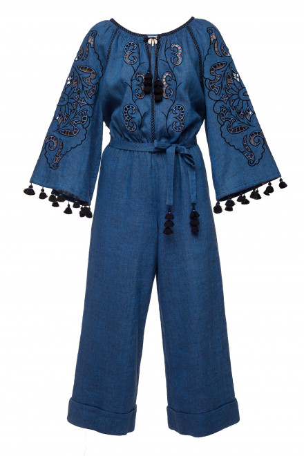 Rosha Midi Jumpsuit in Blue