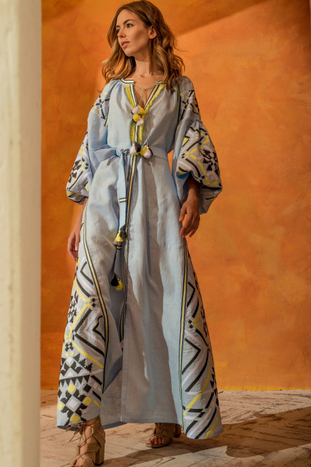 Gia Long Dress in Light Blue