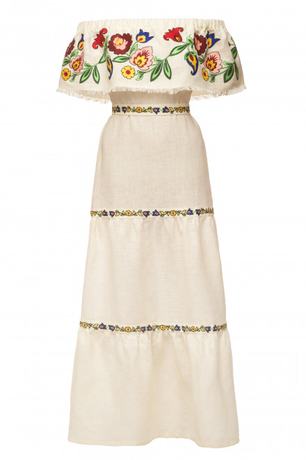 Neroli Long Dress in Ivory