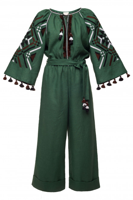 Gia Midi Jumpsuit in Green