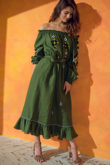 Provence Long Dress in Green