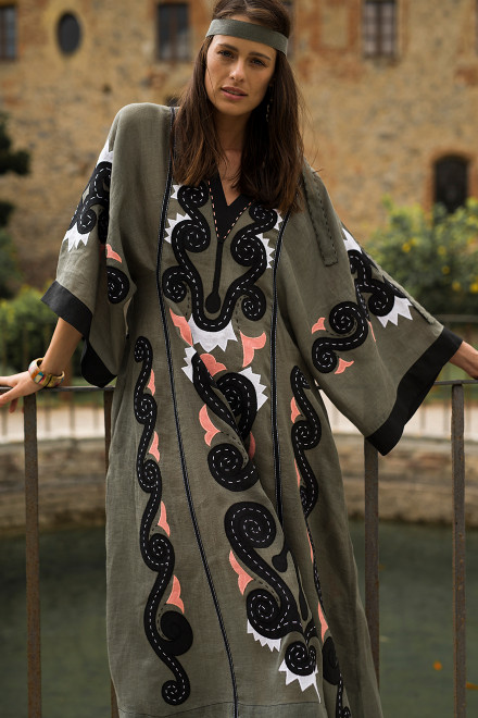 Solar Midi Dress in Pale Green